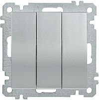 IEK ВС10-3-0-Б Выключатель трехклавишный 10А BOLERO серебрянный IEK  (EVB30-K23-10)