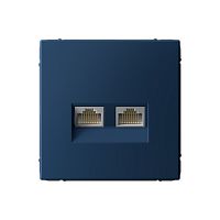 Systeme Electric ARTGALLERY Розетка двойная компьютерная RJ45+RJ45, кат.6А, механизм, АКВАМАРИН (GAL001188)