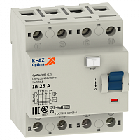 KEAZ Выключатель дифференциального тока DМ63-4440-AС-УХЛ4  (4P, 40, 300mA) без защиты от сверхтоков (254213)