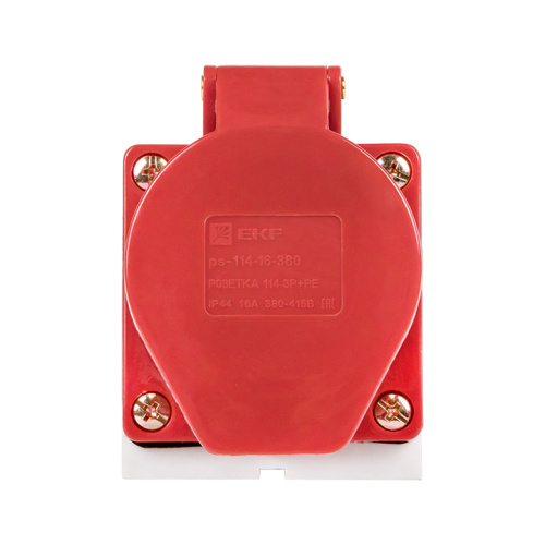 EKF Розетка кабельная 16А 3Р+Е IP44 на поверхность 380В (ps-114-16-380) фото 2
