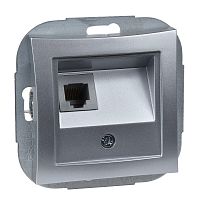 SCHNEIDER ELECTRIC ДУЭТ Розетка телефонная 1хRJ11 в рамку серебро (WDE000381)