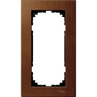 SCHNEIDER ELECTRIC Рамка 2 поста деревянная без перегородки вишня (MTN4058-3472)