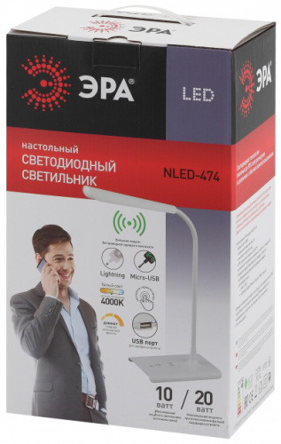 ЭРА NLED-474-10W-BK Светильники настольные  NLED-474-10W-BK черный наст.светильник (Б0038590)