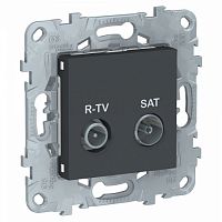 SCHNEIDER ELECTRIC Розетка UNICA NEW R-TV/SAT оконечная антрацит (NU545554)