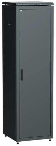 IEK Шкаф сетевой 19дюйм LINEA N 38U 600х600 мм металлическая передняя дверь черный (LN05-38U66-M)