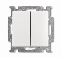 ABB BASIC 55 Выключатель двухклавишный в рамку белый (1012-0-2141)