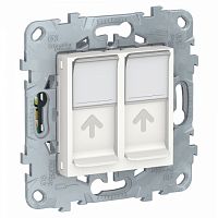 SCHNEIDER ELECTRIC Розетка UNICA NEW компьютерная RJ45 двойная категория 5е UTP белый (NU542018)
