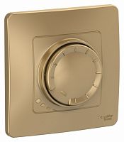 SCHNEIDER ELECTRIC BLANCA скрытой установки светорегулятор  (диммер) поворотно-нажимной 400вт, титан (BLNSS040014)