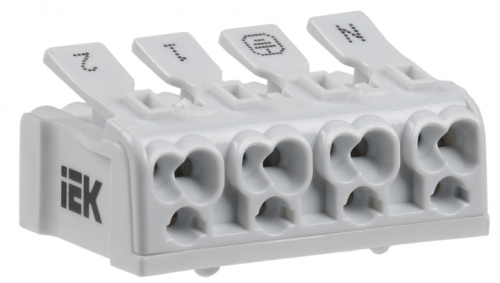 IEK Клемма пружинная соединительная КСПн4-2L+N+PE (UKZ-B06-4P-F1-E0-10)