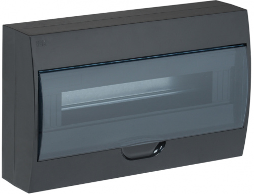 IEK Щит распределительный навесной ЩРн-П-18 пластиковый черный IP41 LIGHT  (MKP12-N-18-41-K02)
