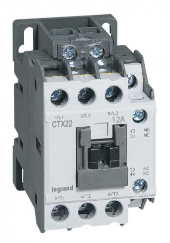 LEGRAND Контактор CTX3 22 3P 12A  (AC-3) 1но1нз ~110В (416094 )