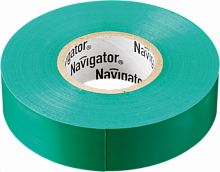 NAVIGATOR Изолента ПВХ зеленая 19мм 20м NAVIGATOR  NIT-A19-20/G (71113) (17360)