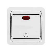 EKF Лондон Кнопка звонка с индикатором 10А белая (EEZ10-126-10)