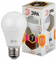 ЭРА Лампа светодиодная LED A60-7W-827-E27 (диод,груша,7Вт,тепл,E27) (Б0029819)