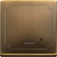 SCHNEIDER ELECTRIC Клавиша с окошком для светоиндикатора СВЕТ античная латунь (MTN437943)