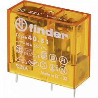 FINDER Реле миниатюрное PCB выводы с шагом 5мм 1 группа контактов 10A катушка АС (40.51.8.230.0000)