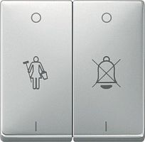 SCHNEIDER ELECTRIC Клавиша 2шт перечеркнутый звонок/горничная сталь (MTN412646 )