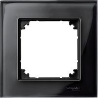 SCHNEIDER ELECTRIC Рамка 1 пост стеклянная черный оникс (MTN404103)