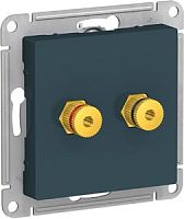 SCHNEIDER ELECTRIC Аудиорозетка ATLASDESIGN двухместная изумруд (ATN000887)