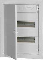 IEK Щит распределительный встраиваемый ЩРв-П-28 пластиковый белый металлическая дверь 28 модулей КМПв4/ (MKP54-V-28-30-01)