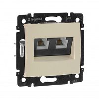 LEGRAND VALENA Розетка телефонная RJ11x2 в рамку слоновая кость (774339 )