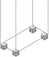 ABB Элементы цоколя угловые H=100мм  (4шт)  (ZN1010X)