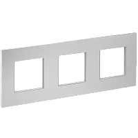 IEK SKANDY Рамка 3-местная SK-F33S металл серебряный  (SK-M32-M-K23)