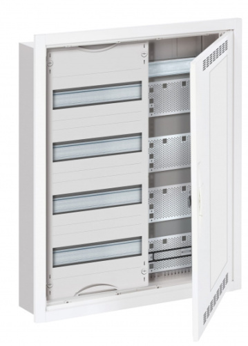 ABB Шкаф 48М в нишу с медиапанелями 684х560х120 с расстоянием между DIN-рейками 125 мм и самозажимными клеммами N/PE и Wi-Fi дверью с вент. отверстиями   (U42MMW)  (2CPX030683R9999)