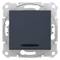 SCHNEIDER ELECTRIC Sedna Переключатель проходной схема7 подсветкой графит (SDN0501170)