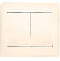 EKF Выключатель София 2-клавишный 10А бежевый Simple (ELV10-023-20)