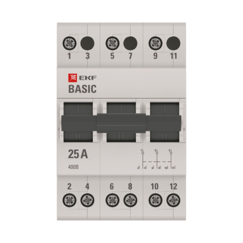 EKF Переключатель трехпозиционный 3P 25А Basic (tps-3-25) фото 2