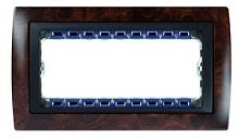 SIMON Рамка с суппортом на 8 узких модулей, S82C, орех - графит (82885-68)