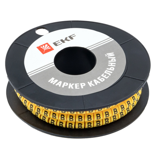 EKF Маркер кабельный 2.5кв.мм B  (1000ед)  (ЕС-1) (plc-KM-2.5-B) фото 3