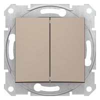 SCHNEIDER ELECTRIC Sedna Выключатель двухклавишный в рамку титан сх.5 (SDN0300168)