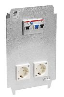 ABB Панель монтажная 2хВА 10А/ВДТ 30мА CWB8 оцинкованная сталь 2xSchuko (2CMA177372R1000)