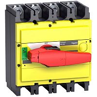 SCHNEIDER ELECTRIC Выключатель-разъединитель INS400 4п красная рукоятка/желтая панель (31131)