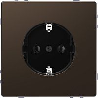 SCHNEIDER ELECTRIC Розетка D-Life 16А с заземляющим контактом без    шторок мокко SD (MTN2301-6052)