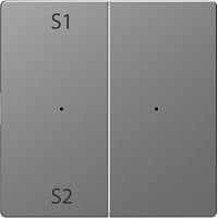 SCHNEIDER ELECTRIC Клавиша D-Life PlusLink 2-ная с S1/S2 пусто нержавеющая сталь SD (MTN5226-6036)