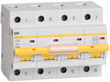 IEK Выключатель автоматический четырехполюсный 10А С ВА47-100 10кА (MVA40-4-010-C)