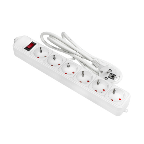 EKF Фильтр сетевой 6x1.8м 16А/3.2кВт с выключателем с заземлением ПВС 3х1.0 Блокбастер XL PROxima (UFA16-310-6-018)