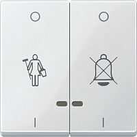SCHNEIDER ELECTRIC Клавиша 2шт перечеркнутый звонок/горничная световая индикация белый (MTN3429-0319)