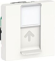 SCHNEIDER ELECTRIC Розетка UNICA MODULAR компьютерная RJ45 одиночная категория 5е STP 2 модуля белый (NU341318)
