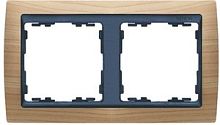 SIMON Рамка на 2 поста, S82, сосна - графит (82825-69)