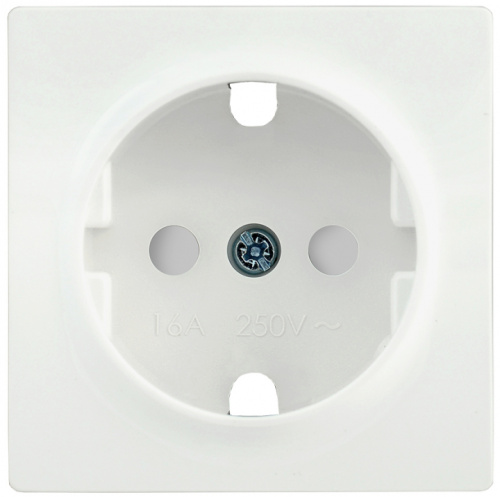 IEK Накладка розетка с заземляющим контактом с защитными шторками BOLERO белый (ENB21-R-K01)