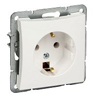 SCHNEIDER ELECTRIC ДУЭТ Розетка с заземлением в рамку белая (WDE000143)