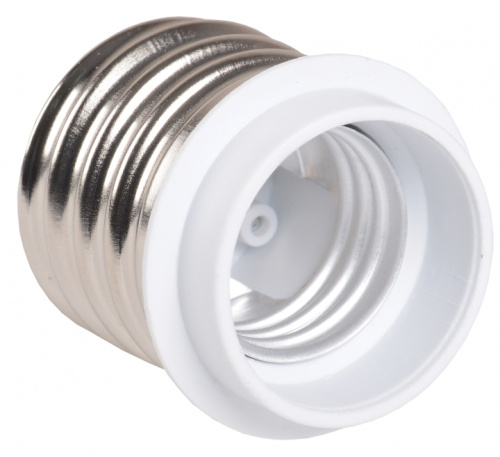 IEK Патрон-переходник с цоколя Е40 на Е27 пластик белый индивидуальный пакет  (EPR31-01-01-K01)