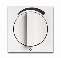 ABB SOLO/FUTURE Центральная плата с поворотной ручкой для регуляторов громкости WHD тип LR mono BJUP с маркировкой davos/альпийский белый  (1740 DR/03-84)  (2CKA001710A3808)