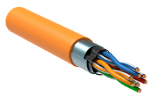 IEK Витая пара F/UTP кат 5E 4х2х0.52 LSZH оранжевый 305м РФ/Т (LC1-C5E04-327-T-P-R)