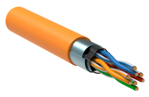 IEK Витая пара F/UTP кат 5E 4х2х0.52 LSZH оранжевый 305м РФ/Т (LC1-C5E04-327-T-P-R)