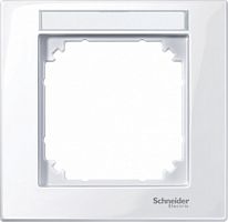 SCHNEIDER ELECTRIC Рамка 1 пост с полем для надписи M-PLAN белый (MTN514125)